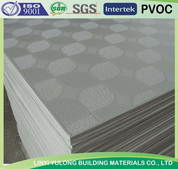2014 New Design PVC Laminated Gypsum Ceiling Tile/ Board with Aluminium Foil Back