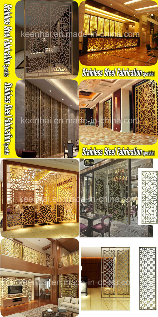 Laser Cut Decorative Stainless Steel Room Divider Screen