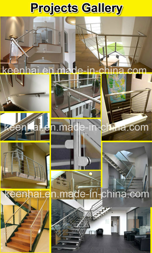 Stainless Steel Stair Railing with Glass for Balcony