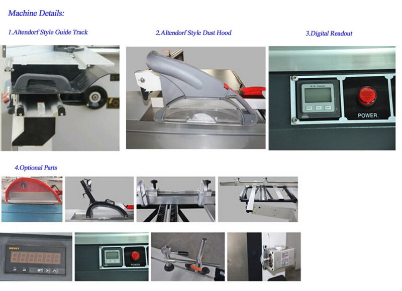 Mj45y Woodworking Machine Sliding Table Saw